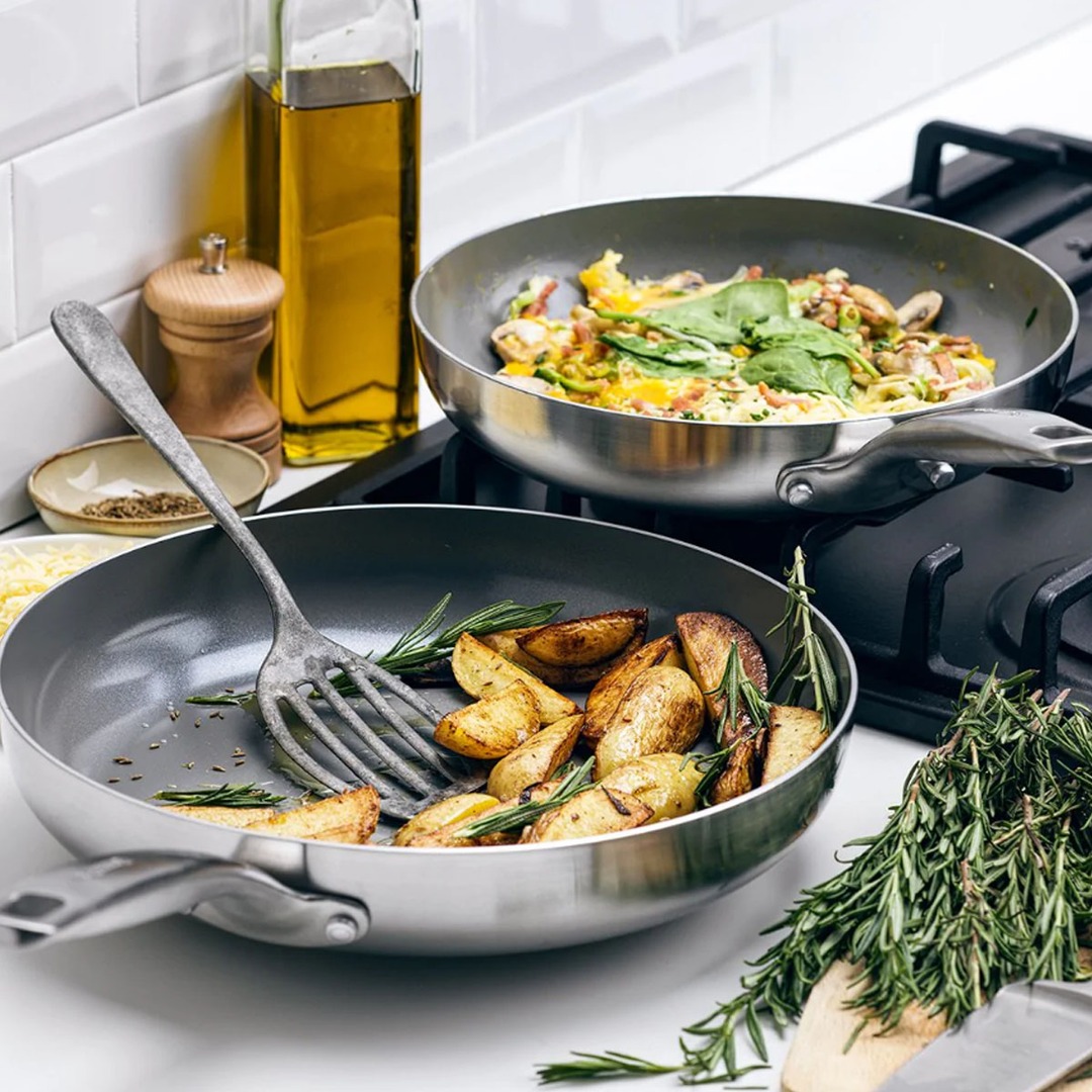 The GreenPan Chatham Series 3-Piece Stainless Steel Set Is Just $80